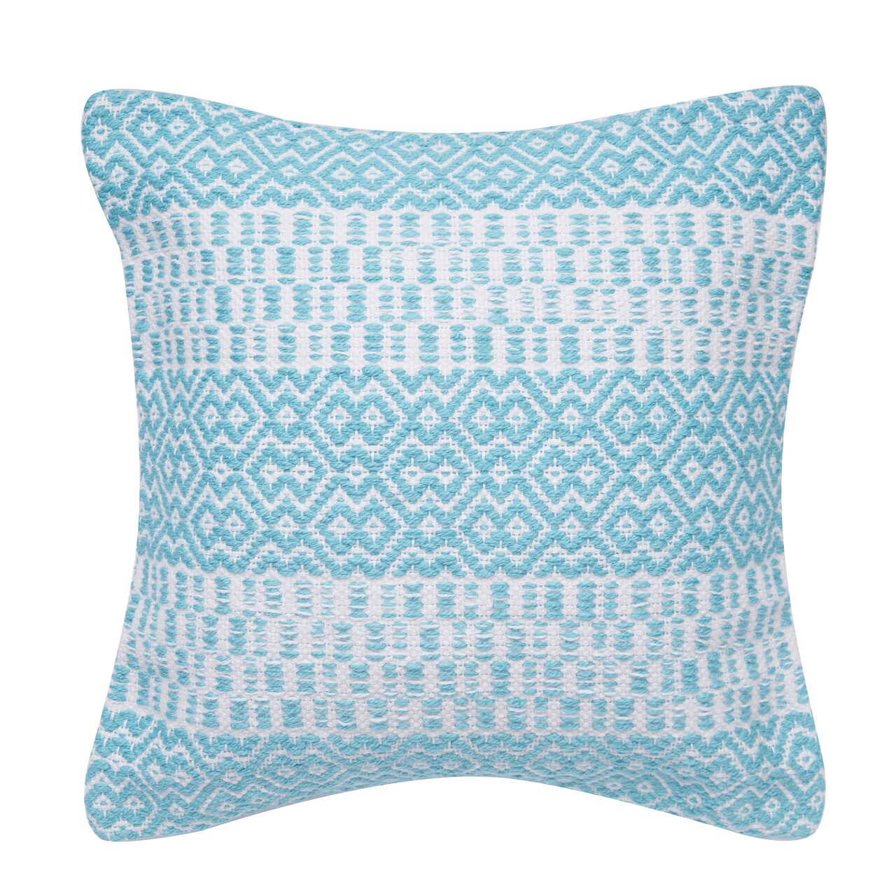 Pim Diamond Stripe Aqua Pillow